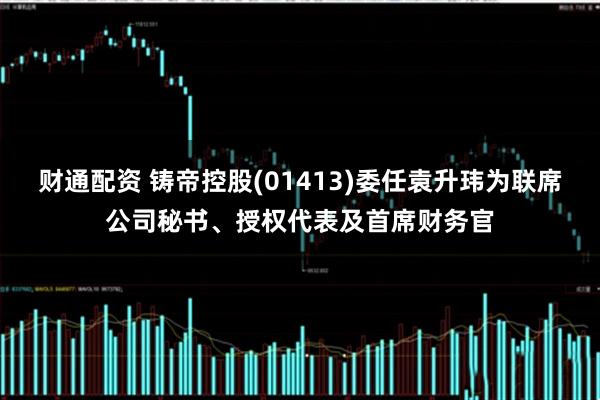 财通配资 铸帝控股(01413)委任袁升玮为联席公司秘书、授权代表及首席财务官