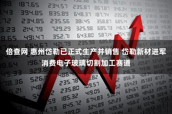 倍查网 惠州岱勒已正式生产并销售 岱勒新材进军消费电子玻璃切割加工赛道